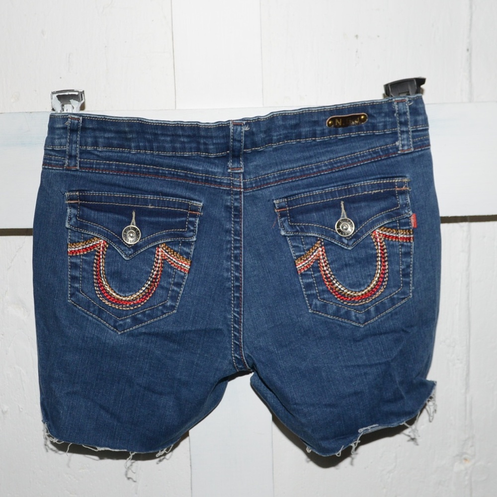 Next blue womens cut off shorts size 11 / 12 -5473